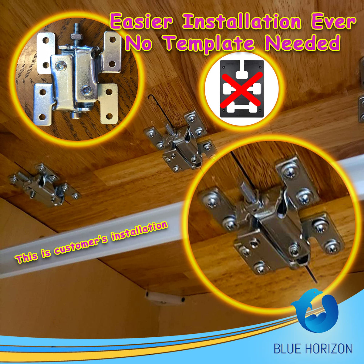 Countertop Joint Fasteners — 4-Pack Adjustable Flip Bolt, Miter Draw