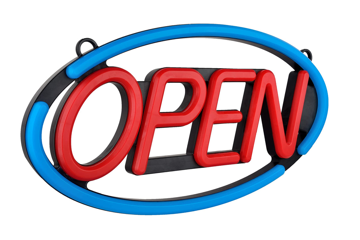 BritTech 21" x 10" Ultra Bright LED Neon Sign - Remote Control - Make Your Business Show Day or Night