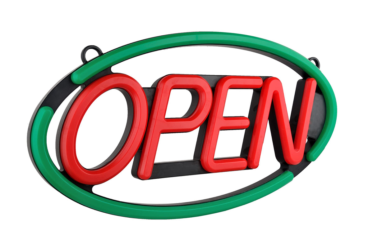 BritTech 21" x 10" Ultra Bright LED Neon Sign - Remote Control - Make Your Business Show Day or Night