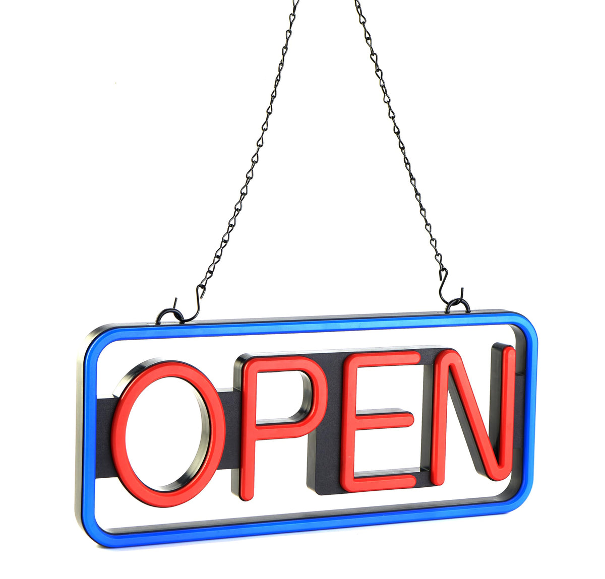 BritTech 21"×10" Ultra-Bright LED Neon OPEN Sign — Remote Control